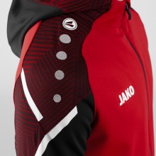 JAKO Hooded Jacket Performance (Polyester Fleece) red/black Men